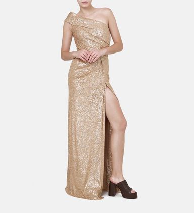 Asymmetrical Sequin Dress