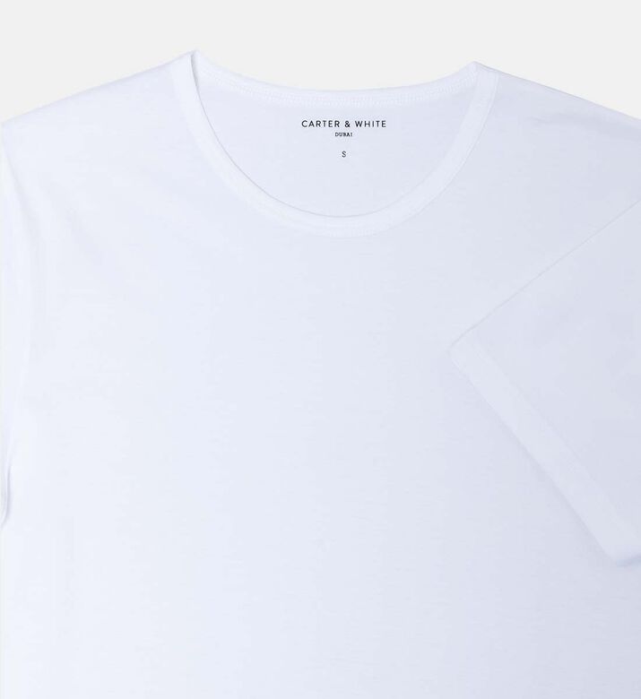 قميص داخلي قطني أساسي بأكمام قصيرة