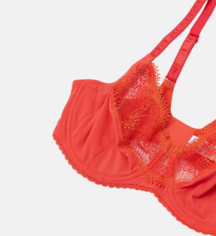 Full Cup Embroidered Support Bra Full Cup Embroidered Support Bra