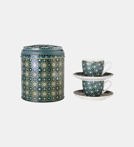 Andalusia 2 Saucer Cups Tin Box
