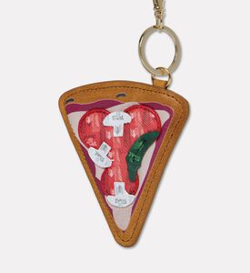 Manc Leather Pizza Slice Bag Charm, Packshot View