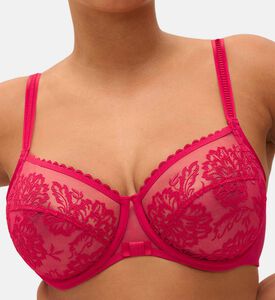 حمالة صدر كاملة بحشوة مزينة بتطريز أزهار