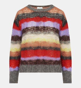 كنزة صوف متعددة الألوان