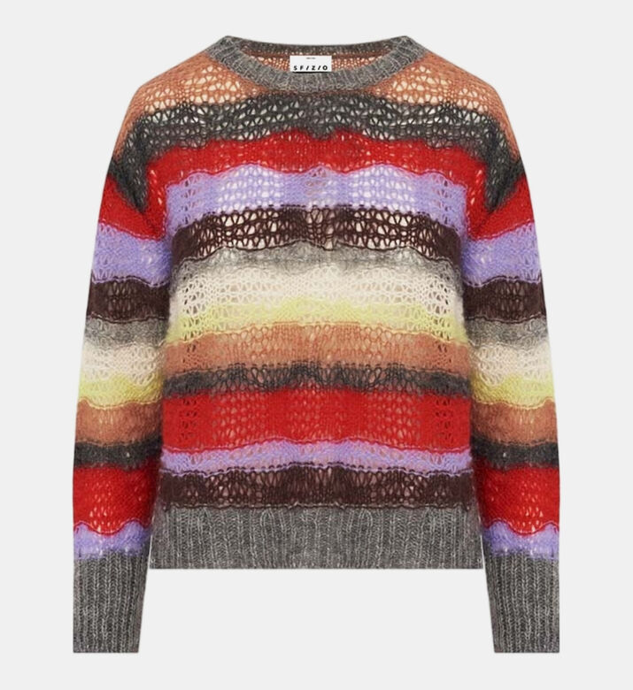 كنزة صوف متعددة الألوان