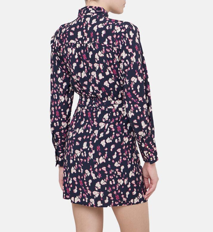 فستان مولي قصير بطبعة