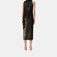 Silk Scarf Neck Blouse