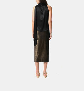 Silk Scarf Neck Blouse