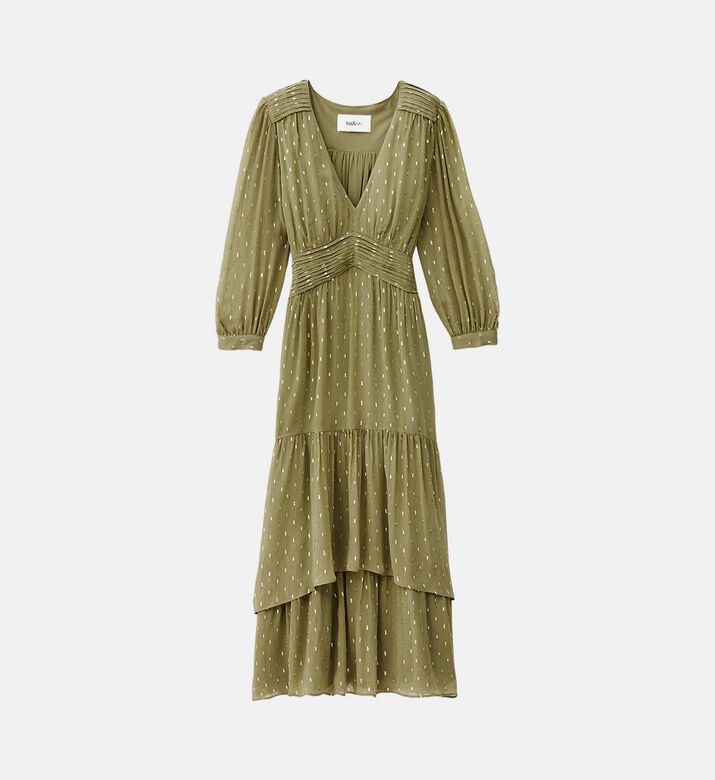 All-over Print Puff Sleeve Dress