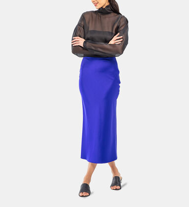 Satin Slim-fit Maxi Skirt