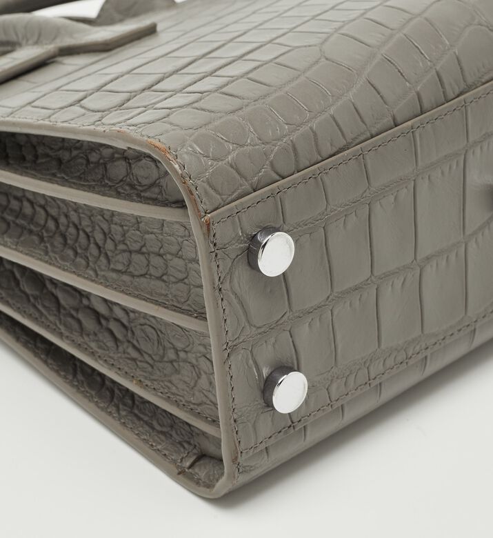 Yves Saint Laurent Saint Laurent Croc-embossed Leather Nano Classic Tote Bag, Packshot View