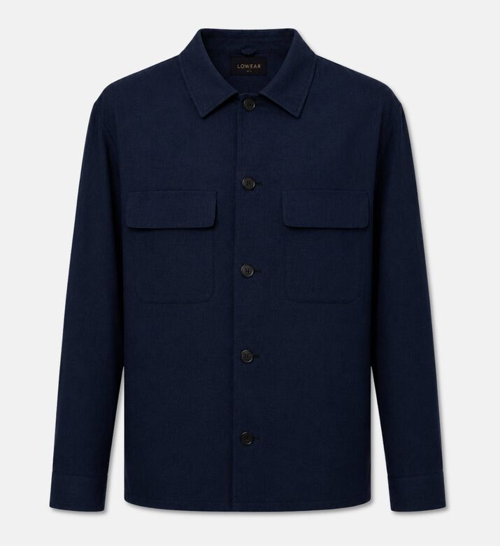 Slowear Wool-silk-linen Button-front Overshirt, Packshot View