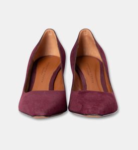 Roberto Festa Tirsasm Suede Pointed-toe Pumps, Burgundy, Eu-36, Packshot View
