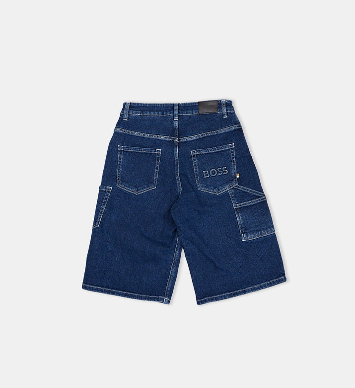 Boy Cotton Denim Bermuda Shorts