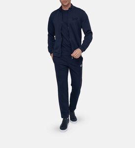 سويت شيرت بتطريز شعار بسحاب كامل