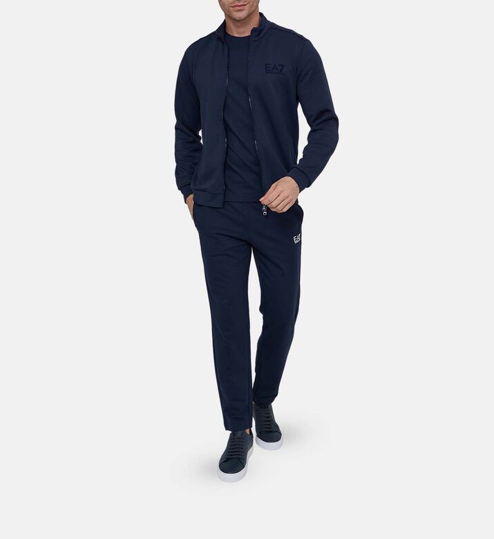 سويت شيرت بتطريز شعار بسحاب كامل