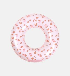 عوامة سباحة بلون وردي فاتح بطبعة جلد نمر