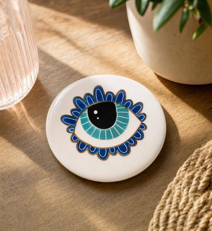 Noorena Evil Eye Round-shape Coaster, Model View