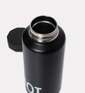 Design Letters Hot Stainless Steel Thermo Bottle, Black, Hot, Packshot View