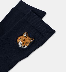 Maison Kitsune Socks Fox, Navy, S, Packshot View