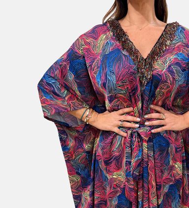 Printed Short-sleeve Kaftan
