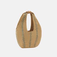 Curved Logo Label Hobo Bag