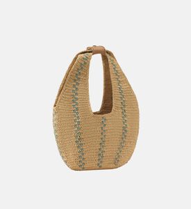 Curved Logo Label Hobo Bag