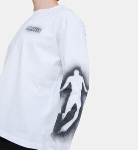 Spray-paint Graphic Long-sleeve Sweatshirt