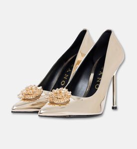 Albano Metallic Rhinestone-embellished Heels, Light-grey, Eu-38, Packshot View