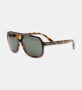 Dolce & Gabbana Tortoiseshell Pilot Shape Sunglasses 60, Packshot View