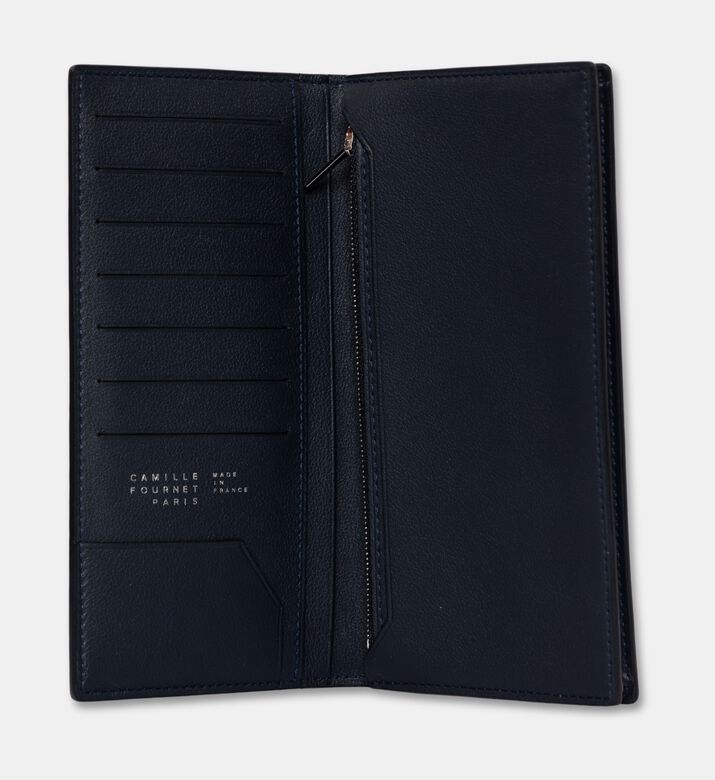 Camille Fournet Matte Alligator Wallet, Navy, Packshot View