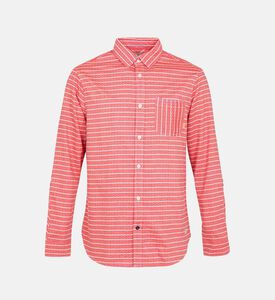 Striped Sleeve-adjustment Shirt