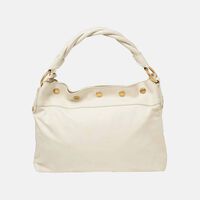Leather Braided Handle Hobo Bag Pre-owned