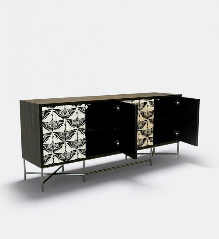 Home Deco and More Swan Iron Buffet Table 203 X 45.5 X 81 Cm, Packshot View