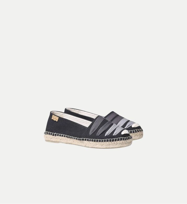 Rose-ne Vegan Cotton Blend Patterned Flat Espadrille