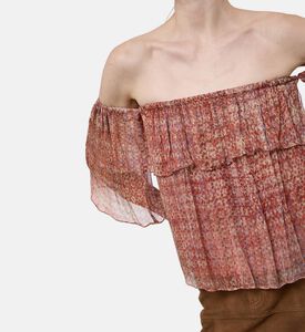 Ba and Sh Off-shoulder Floral-print Top, Model View