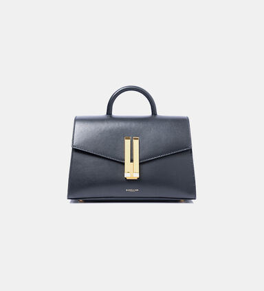 Croc-embossed Leather Handbag