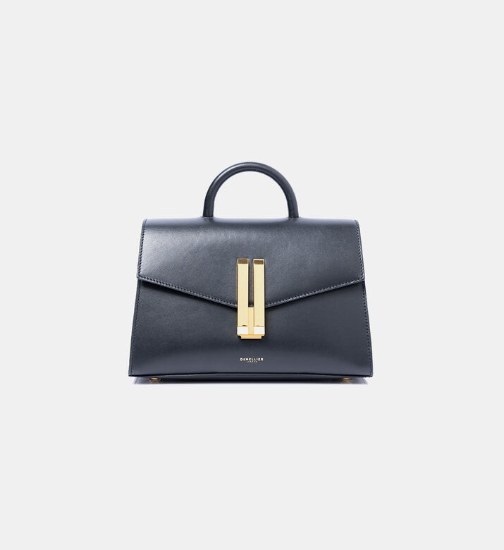 Croc-embossed Leather Handbag