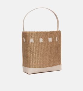 حقيبة موزيو هوبو مزينة بجلد ورافايا