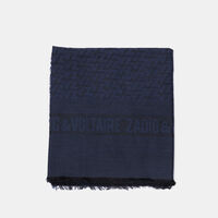 Jacquard Logo Frayed-finish Scarf