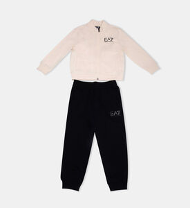 طقم بدلة رياضية قطن بشعار قطعتين