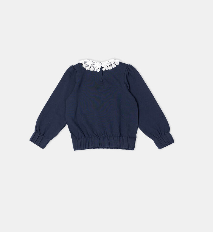 Lace Collar Sweatshirt