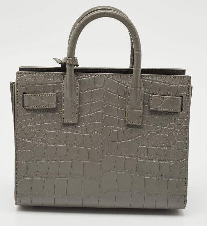 Yves Saint Laurent Saint Laurent Croc-embossed Leather Nano Classic Tote Bag, Packshot View