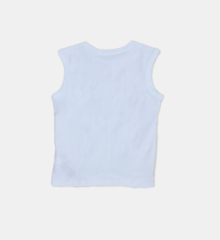 بلوزة بدون أكمام قطنية برقعة لوغو بلوزة بدون أكمام قطنية برقعة لوغو