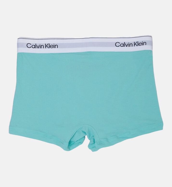 Calvin Klein Cotton Logo-print 3-pack Trunks, Blue, Xxl, Packshot View