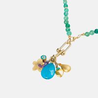 Jade Stones Gold-plated Fetish Necklace
