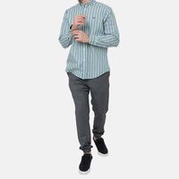 Long-sleeve Stripe-print Shirt