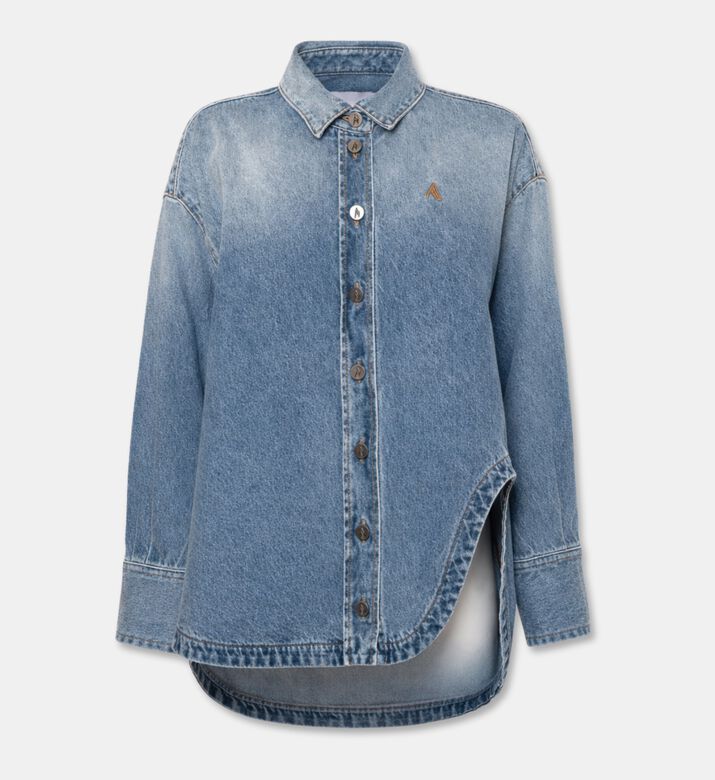 The Attico Diana Denim Oversized Shirt Jacket, Packshot View