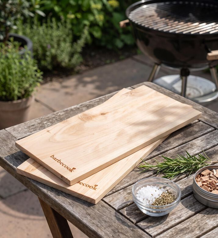 Barbecook Alder Wood Smoking Boards 2-piece Set, Packshot View