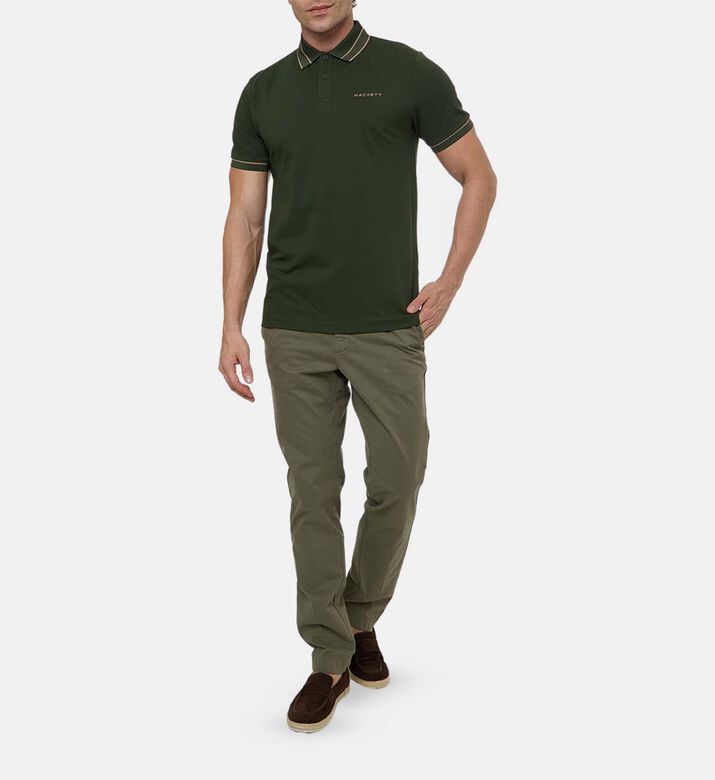 Hackett London Polo Hs, Khaki, M, Model View