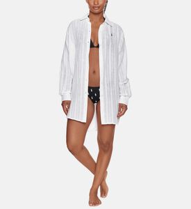 Linen Logo Seamless Maxi Shirt